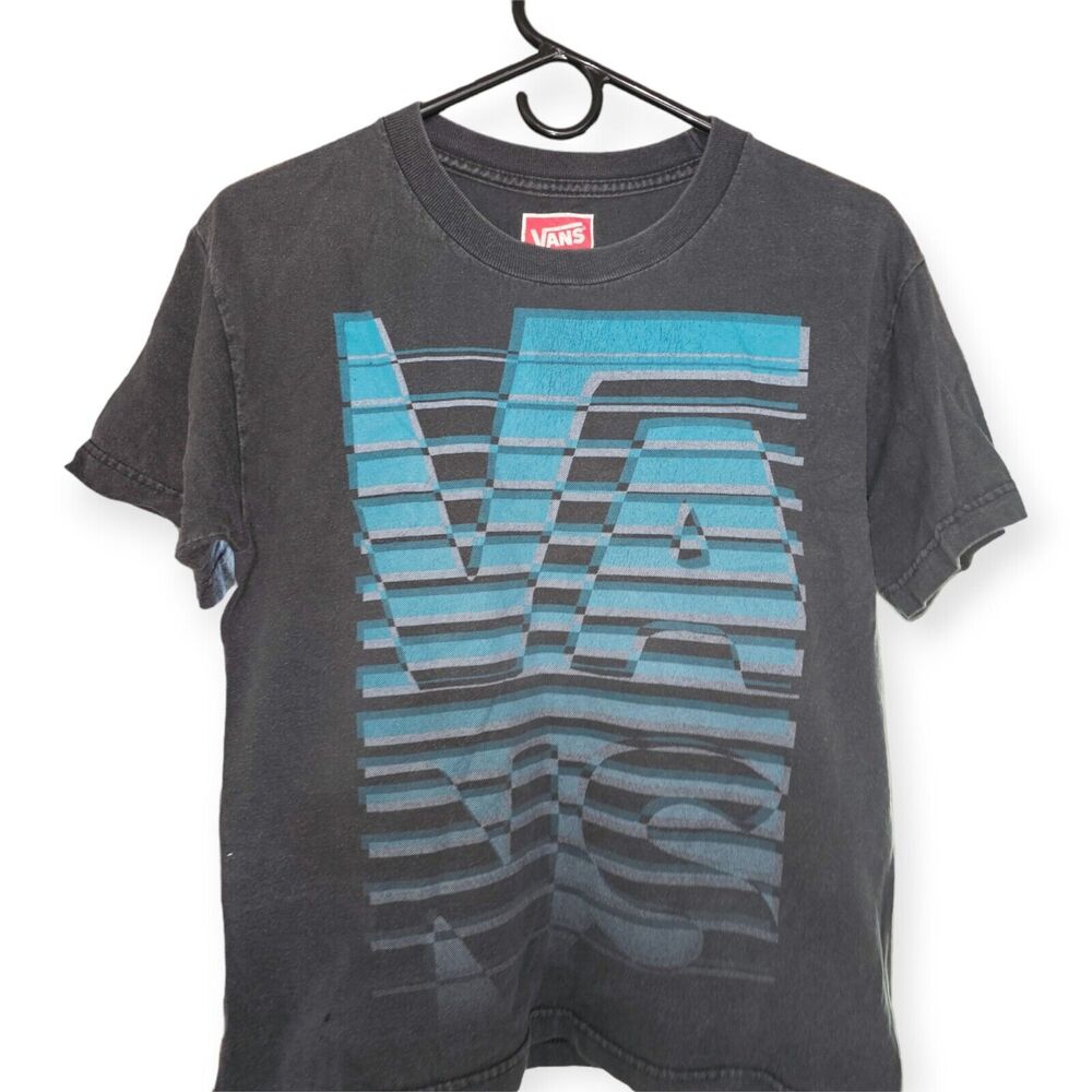 Vans Off The Wall Boy's T- Shirt. Short Sleeve. Gray. Size L. Classic Fit